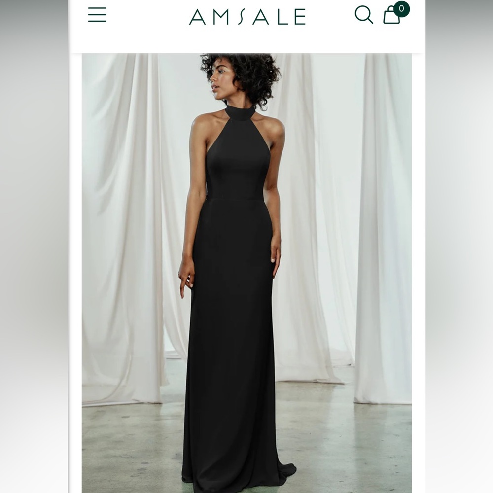 Amsale Black Sophia Bridesmaid Dress